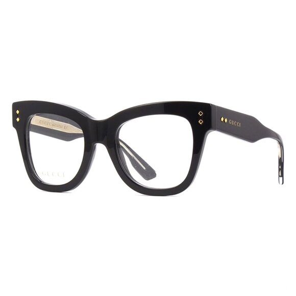 NEW GUCCI SQUARE EYEGLASSES GUCCI GG1082O 001 BLACK CLEAR EYEWEAR - Picture 1 of 3